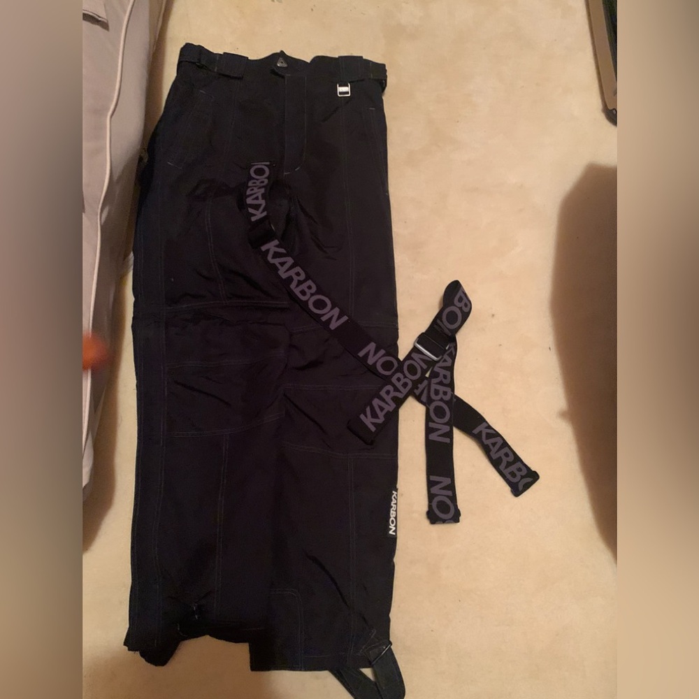 Men’s size medium KARBON snow board pants with suspenders